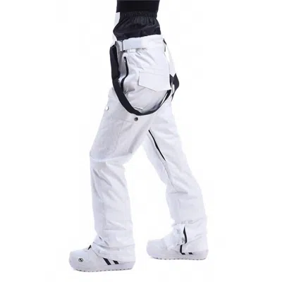 Riviyele Snow Pants With Leg Vents In White/ Black