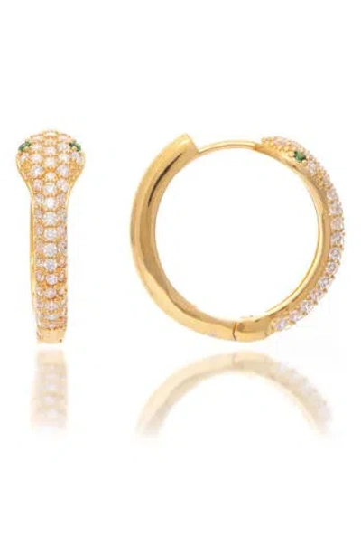 Rivka Friedman 18k Gold & Cubic Zirconia Snake Earrings