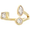 Rivka Friedman 18k Gold Clad Bezel Set Cz Ring In Gold