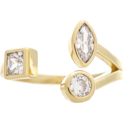 Rivka Friedman 18k Gold Clad Bezel Set Cz Ring