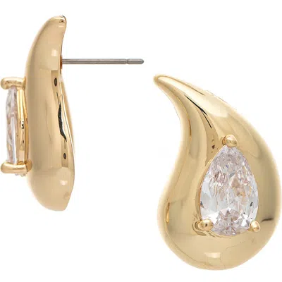 Rivka Friedman 18k Gold Plated Cubic Zirconia Bubble Earrings In Multi