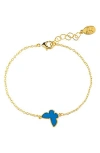 Rivka Friedman 18k Gold Plated Turquoise Butterfly Bracelet In 18k Gold Clad