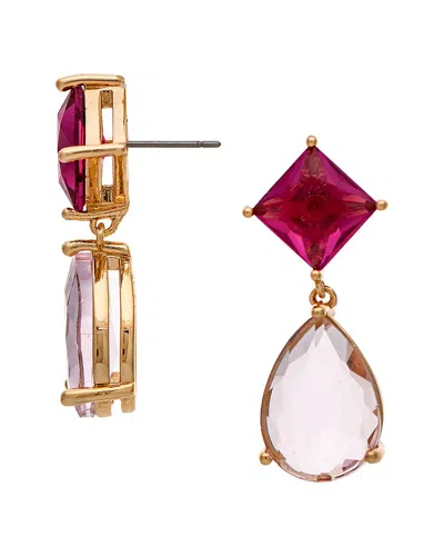 Rivka Friedman 18k Plated 10mm Pearl Cz Dangle Earrings In Multi