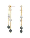 Rivka Friedman 18k Plated 2mm Pearl Earrings In Brown