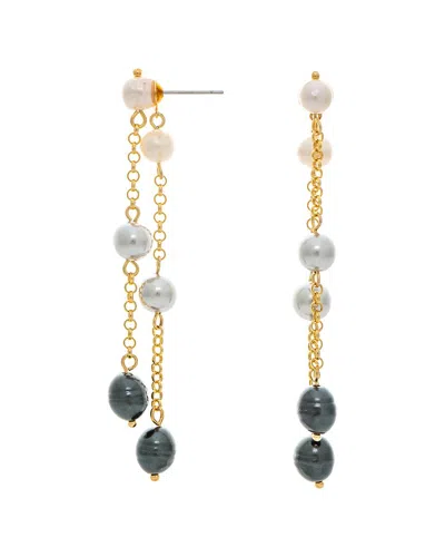 RIVKA FRIEDMAN RIVKA FRIEDMAN 18K PLATED 2MM PEARL EARRINGS