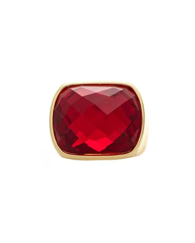 Rivka Friedman Faceted Stone Cocktail Ring In Red