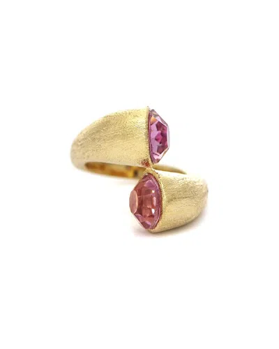 Rivka Friedman 18k Plated Crystal Ring