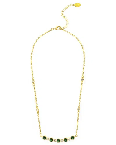 Rivka Friedman 18k Plated Cz & Crystal Necklace