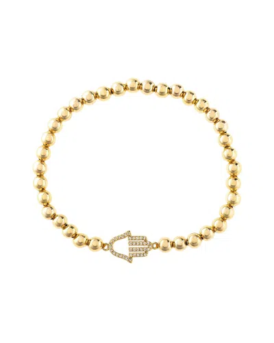 Rivka Friedman 18k Plated Cz Bracelet In Gold