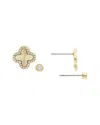 Rivka Friedman 18k Plated Cz Clover Earrings