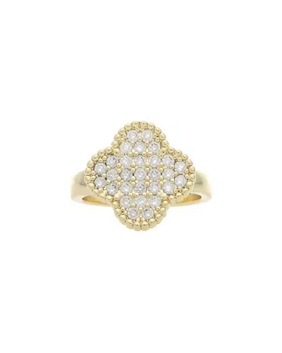 RIVKA FRIEDMAN RIVKA FRIEDMAN 18K PLATED CZ CLOVER RING