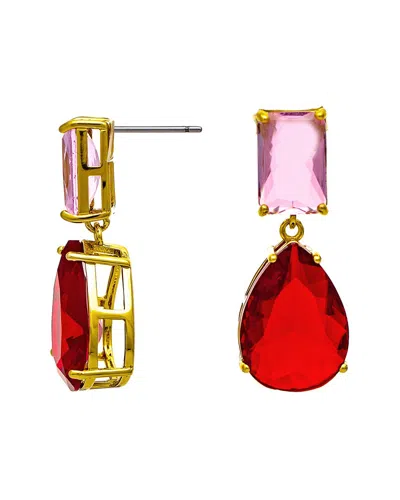 Rivka Friedman 18k Plated Cz Dangle Earrings In Metallic