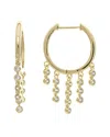 Rivka Friedman 18k Plated Cz Dangle Earrings