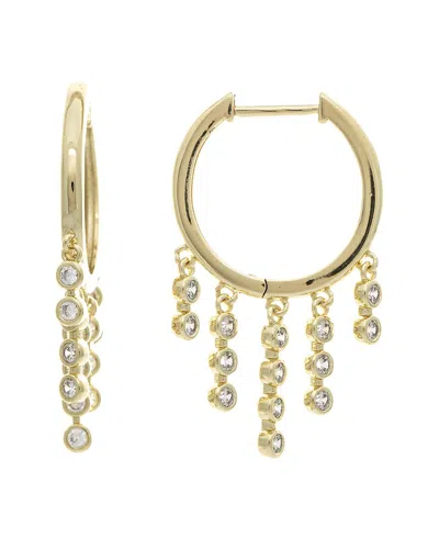 Rivka Friedman 18k Plated Cz Dangle Earrings In Gold
