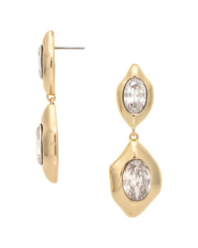Rivka Friedman 18k Plated Cz Dangle Earrings In Gold