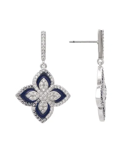 Rivka Friedman 18k Plated  Cz Earrings In White