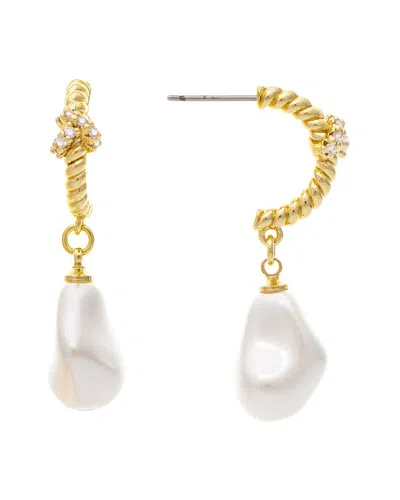 Rivka Friedman 18k Plated  Cz Earrings In Neutral