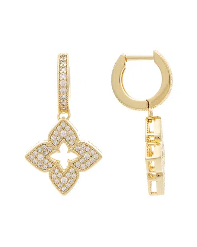 Rivka Friedman 18k Plated  Cz Earrings In Gold