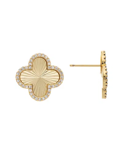 Rivka Friedman 18k Plated Cz Earrings In Gold