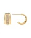 Rivka Friedman Pavé Cubic Zirconia Huggie Hoop Earrings