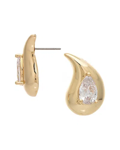 Rivka Friedman 18k Plated Cz Earrings In Gold
