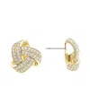 Rivka Friedman 18k Plated Cz Knot Earrings