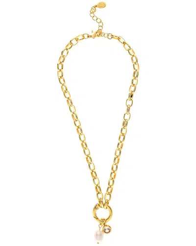 Rivka Friedman 18k Plated Cz Necklace In Gold
