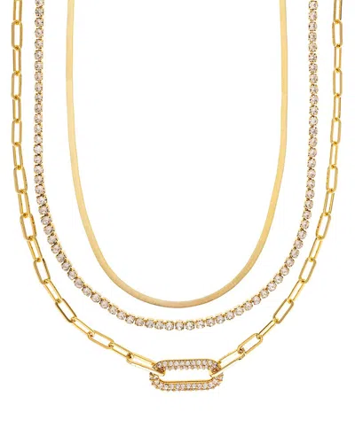 Rivka Friedman 18k Plated Cz Necklace In Brown