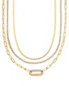 Rivka Friedman 18k Plated Cz Necklace In Brown