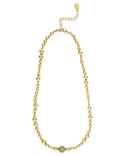 Rivka Friedman Cubic Zirconia Beaded Necklace In Gold