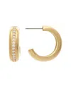 Rivka Friedman 18k Plated Cz Polished Earrings