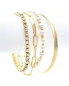Rivka Friedman 18k Plated Cz Set Of 4 Bracelet