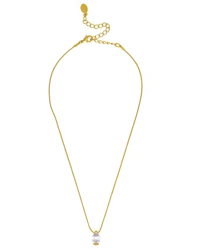 Rivka Friedman 18k Plated Cz Stackable Necklace In Gold