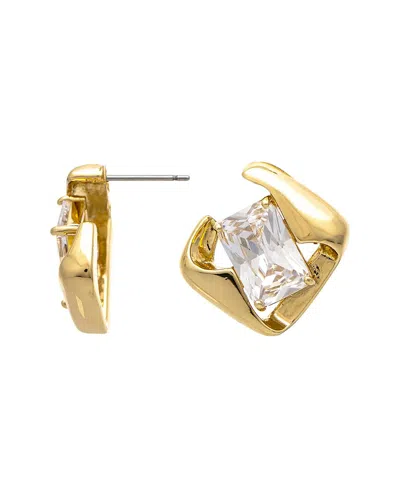 Rivka Friedman 18k Plated Cz Statement Earrings In Gold