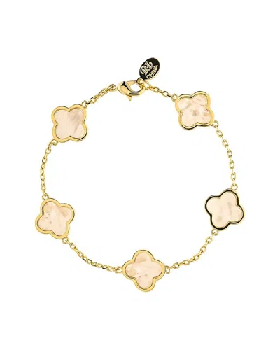 Rivka Friedman 18k Plated Mother Of Pearl Bracelet In Gold