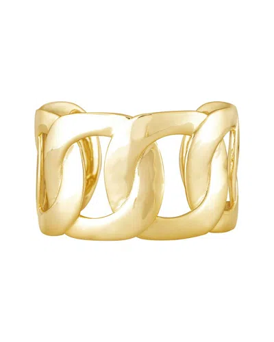 Rivka Friedman 18k Plated Motif Cuff Bracelet In Gold