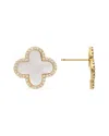 Rivka Friedman 18k Plated Pearl Cz Earrings