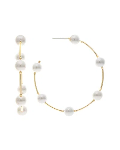 Rivka Friedman 18k Plated Pearl Earrings