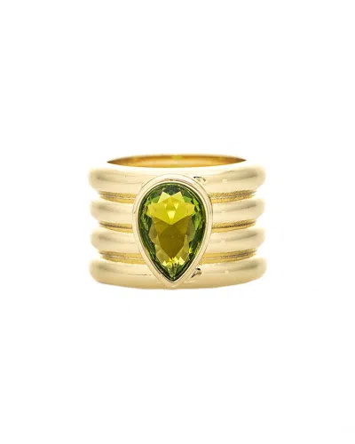 Rivka Friedman 18k Plated Stackable Ring In Transparent