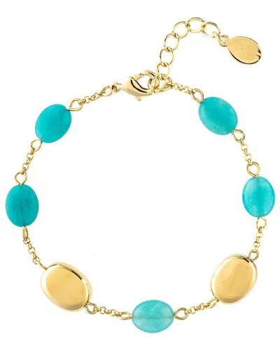 Rivka Friedman 18k Plated Statement Bracelet In Brown