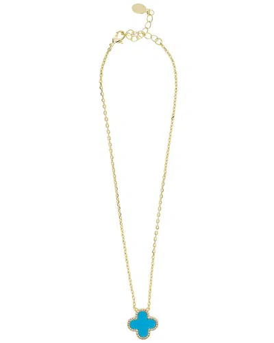 RIVKA FRIEDMAN RIVKA FRIEDMAN 18K PLATED TURQUOISE CZ NECKLACE