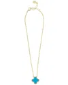 Rivka Friedman 18k Plated Turquoise Cz Necklace