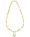 Rivka Friedman 18k Plated White Howlite Drop Charm Necklace