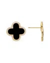Rivka Friedman 18k Platedonyx Cz Earrings