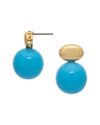 Rivka Friedman 18k Statement Earrings In Blue