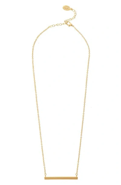 Rivka Friedman 18k Plated Bar Station Necklace In 18k Gold Clad