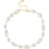 Rivka Friedman Baroque Faux Pearl Necklace In Gold