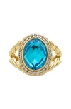 Rivka Friedman Blue Stone Ring In Blue