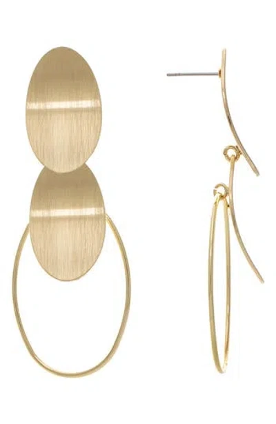 RIVKA FRIEDMAN RIVKA FRIEDMAN CONCAVE OVAL DISC DROP EARRINGS
