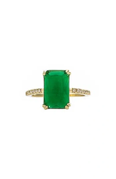 Rivka Friedman Cubic Zicornia Ring In Green